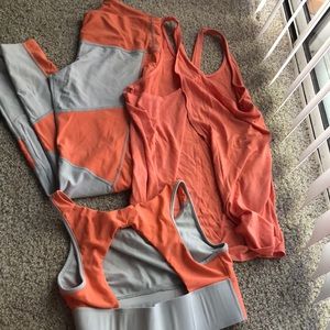 Peach active wear set
